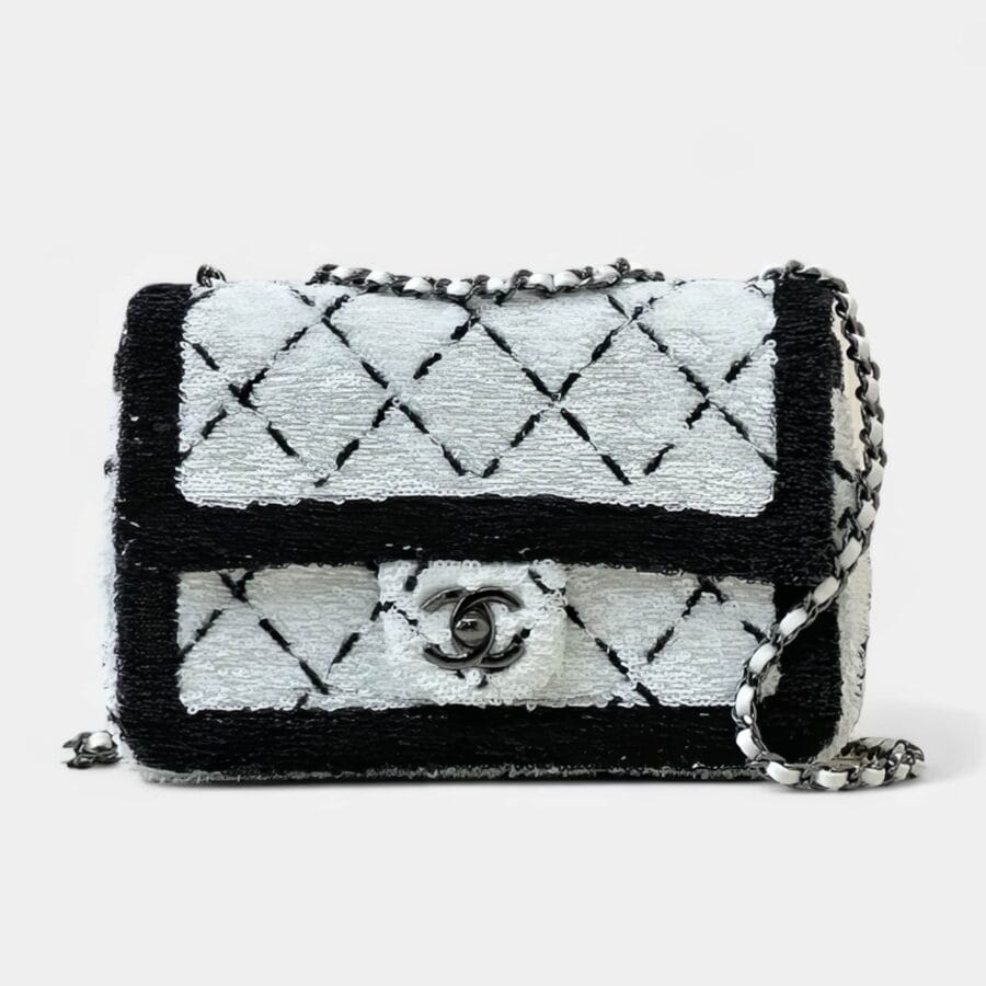 Túi xách nữ Chanel Sequin Small Flap Bag 24P