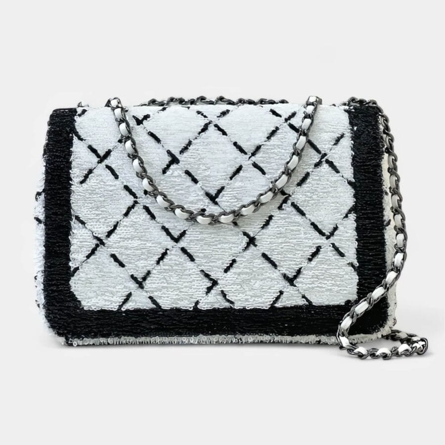 Túi xách nữ Chanel Sequin Small Flap Bag 24P - Image 5