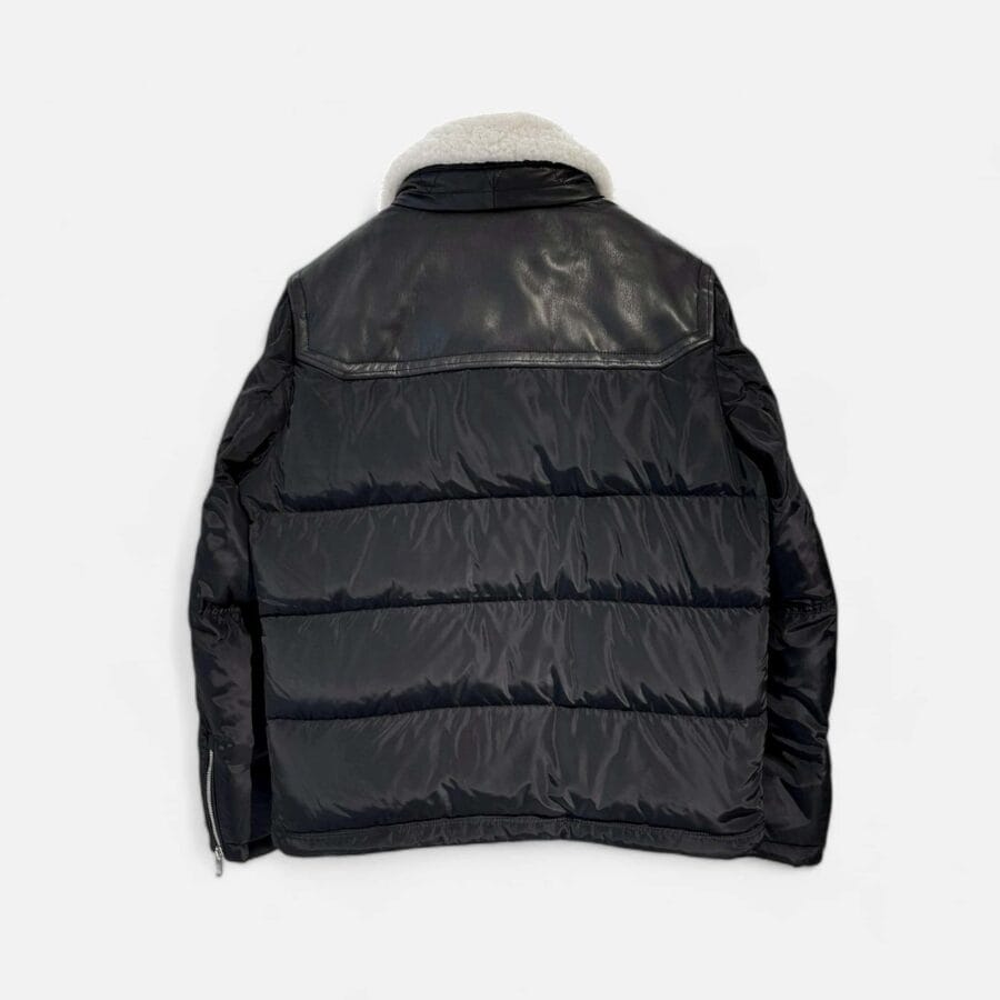 Áo Phao Lông Vũ Moncler Leo Fur Collar Ski Jacket Màu Đen - Image 2