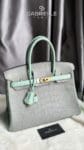 Hermes Birkin Matte Alligator 6U Mint green