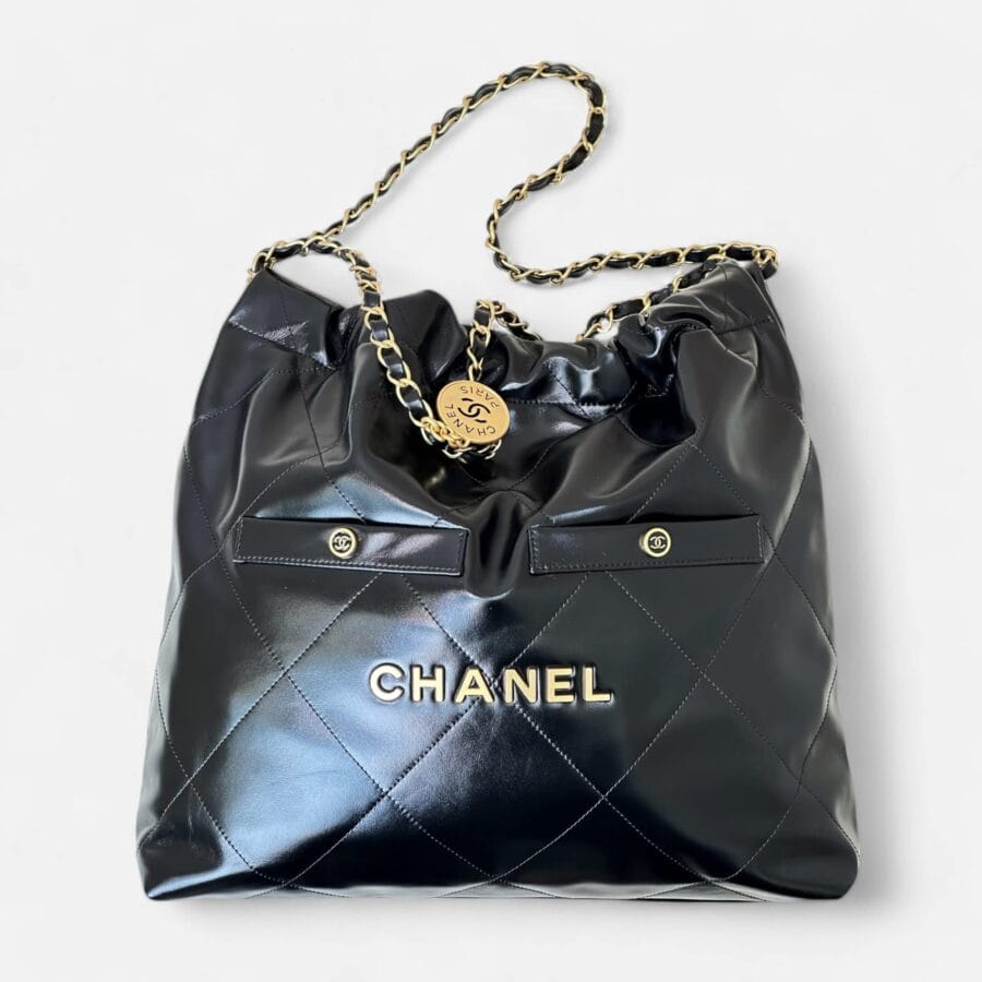 Túi Xách Chanel 22bag 24B màu Đen Da Lamb