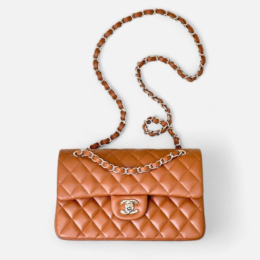 Túi Xách Chanel Classic Flap 23 Small màu Caramel Da Lamb