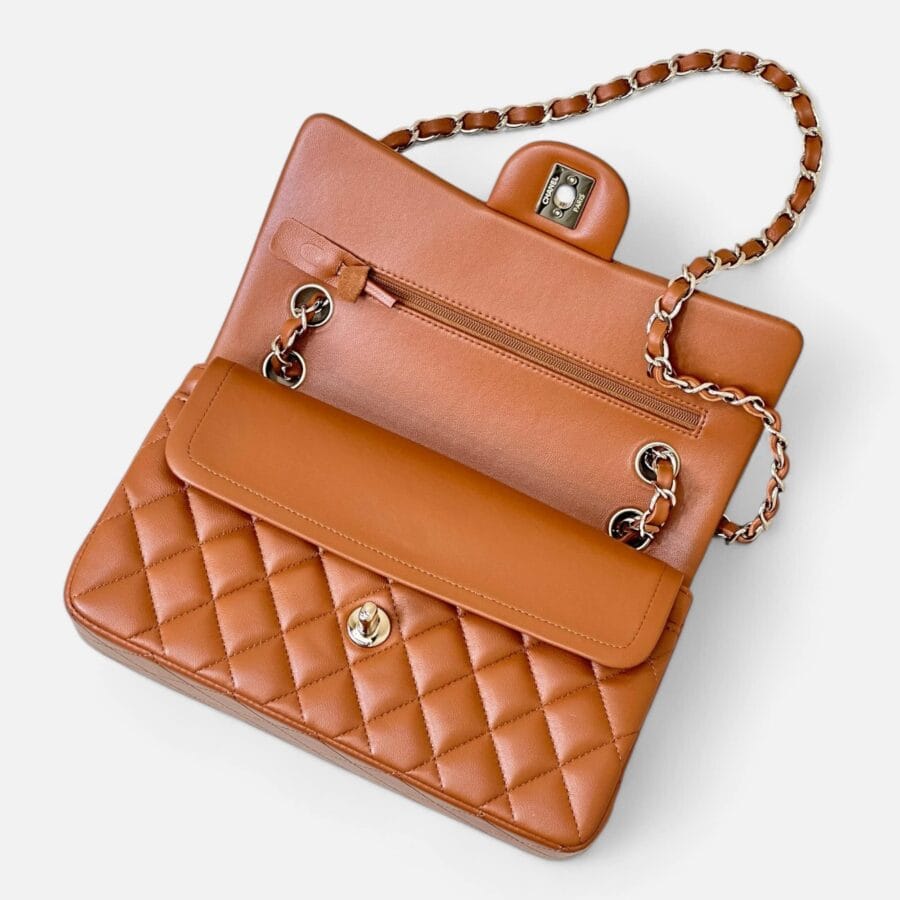 Túi Xách Chanel Classic Flap 23 Small màu Caramel Da Lamb - Image 3