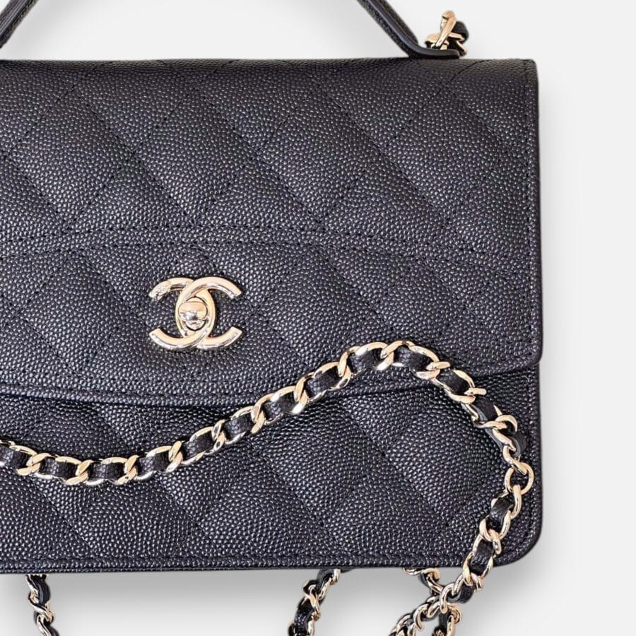 Túi xách Chanel 25C Mini Backpack màu đen da caviar - Image 7