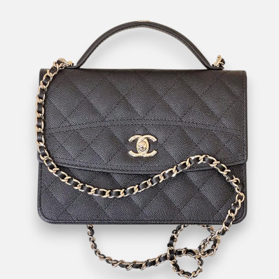 Túi xách Chanel 25C Mini Backpack màu đen da caviar