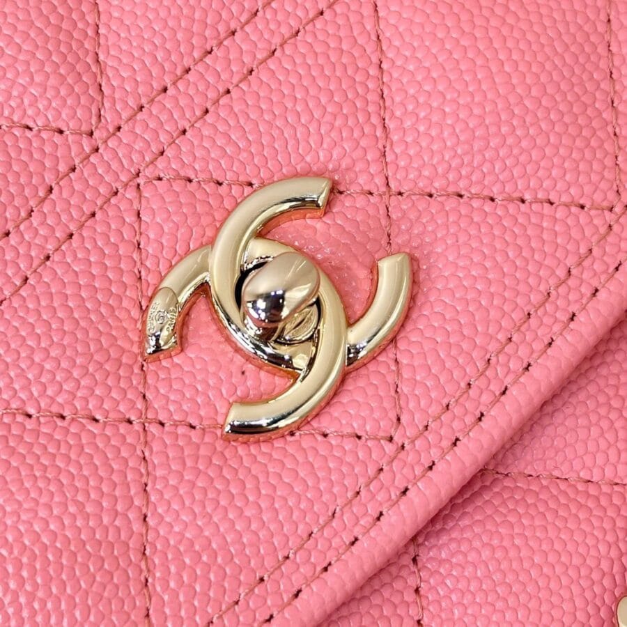 Túi xách Chanel 25C Mini Backpack màu hồng da caviar - Image 4