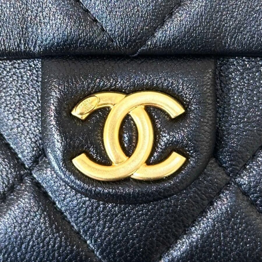 Túi xách Chanel 25C Hobo màu đen da lamb - Image 4