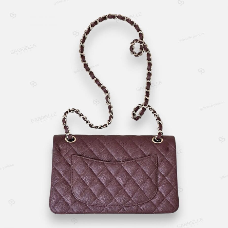 Túi xách Chanel CF Classic Flap màu nâu socola da caviar - Image 7