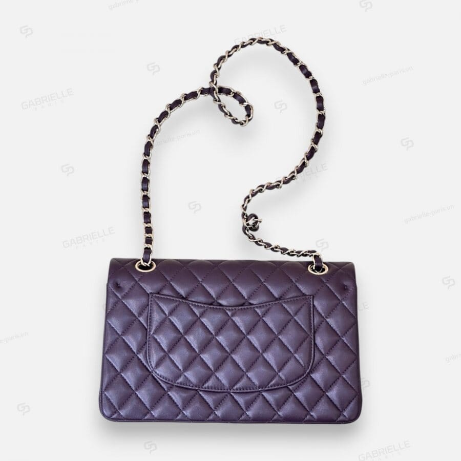 Túi xách Chanel CF Classic Flap màu tím nho da cừu - Image 5