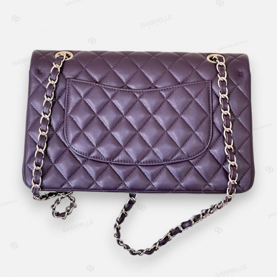 Túi xách Chanel CF Classic Flap màu tím nho da cừu - Image 6