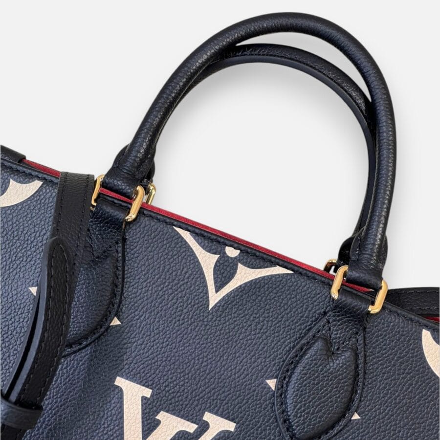 Túi xách Louis Vuitton Onthego PM màu đen phối be da bê - Image 3