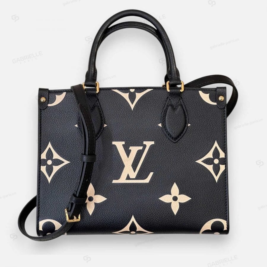 Túi xách Louis Vuitton Onthego PM màu đen phối be da bê