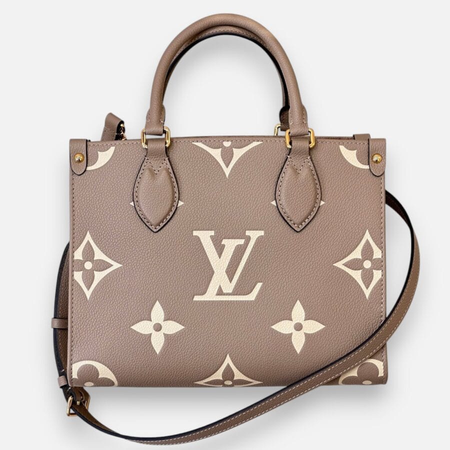 Túi xách Louis Vuitton Onthego PM màu nâu da bê