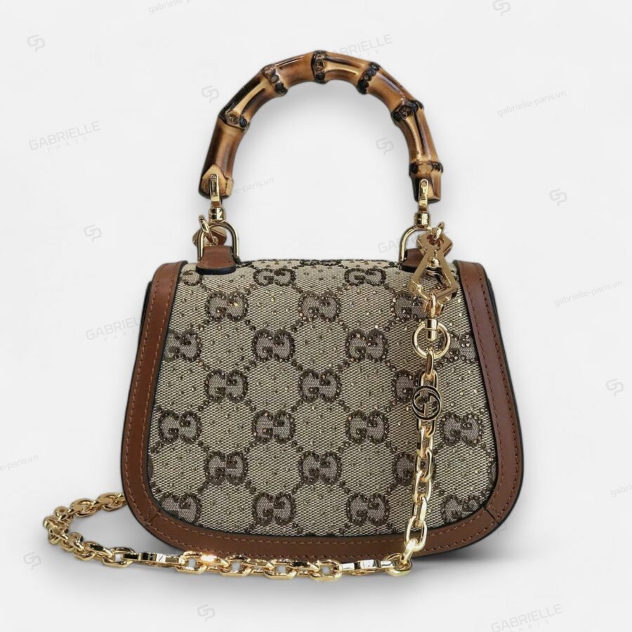 Túi xách Gucci Bamboo 1947 GG Monogram Canvas - Image 4