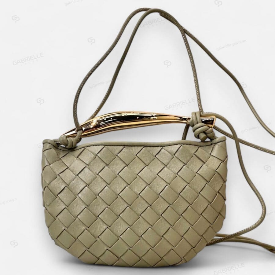 Túi xách Bottega Veneta Andiamo Sardine màu Xanh Olive da Cừu Nappa - Image 6