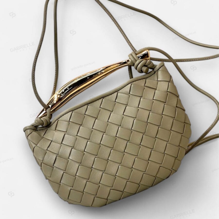 Túi xách Bottega Veneta Andiamo Sardine màu Xanh Olive da Cừu Nappa - Image 7