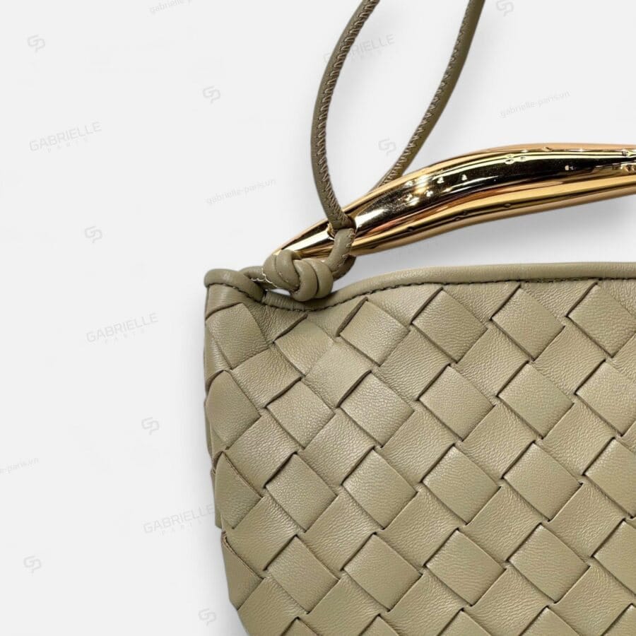 Túi xách Bottega Veneta Andiamo Sardine màu Xanh Olive da Cừu Nappa - Image 8