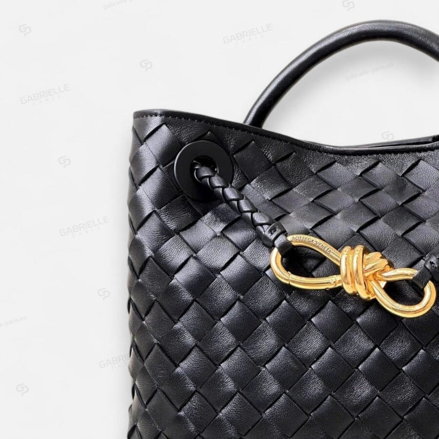 Túi xách Bottega Veneta Andiamo màu Đen da Cừu Nappa - Image 2