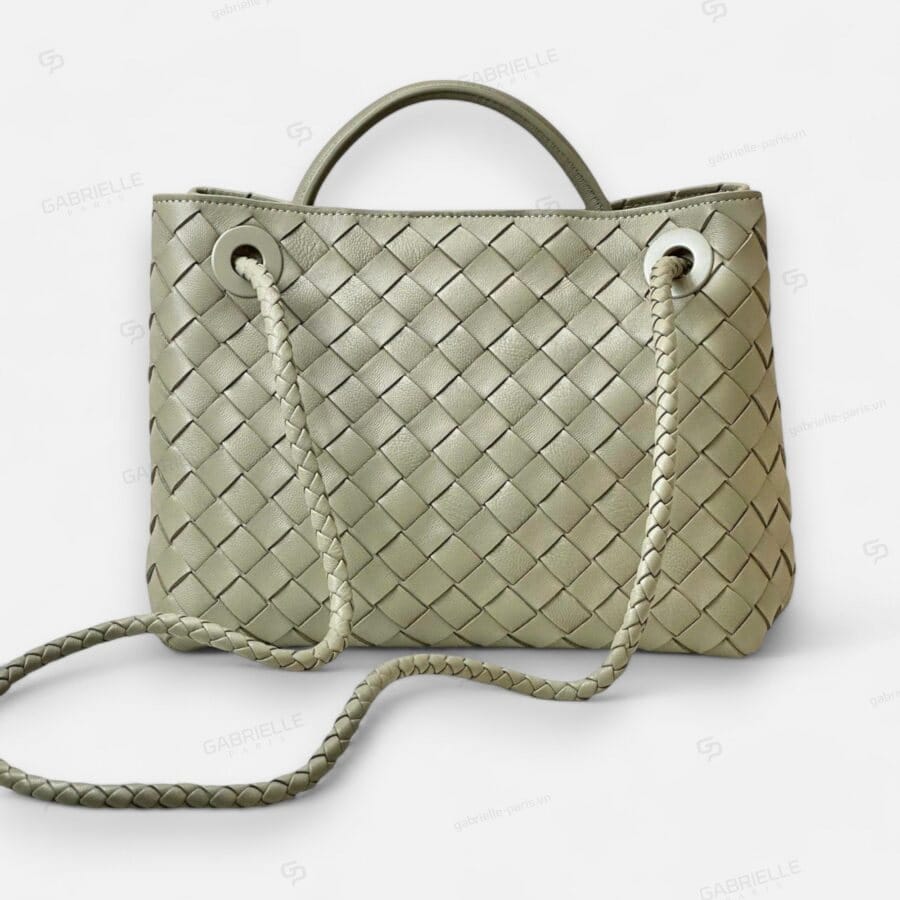 Túi xách Bottega Veneta Andiamo màu Xanh Oliu da Cừu Nappa - Image 8