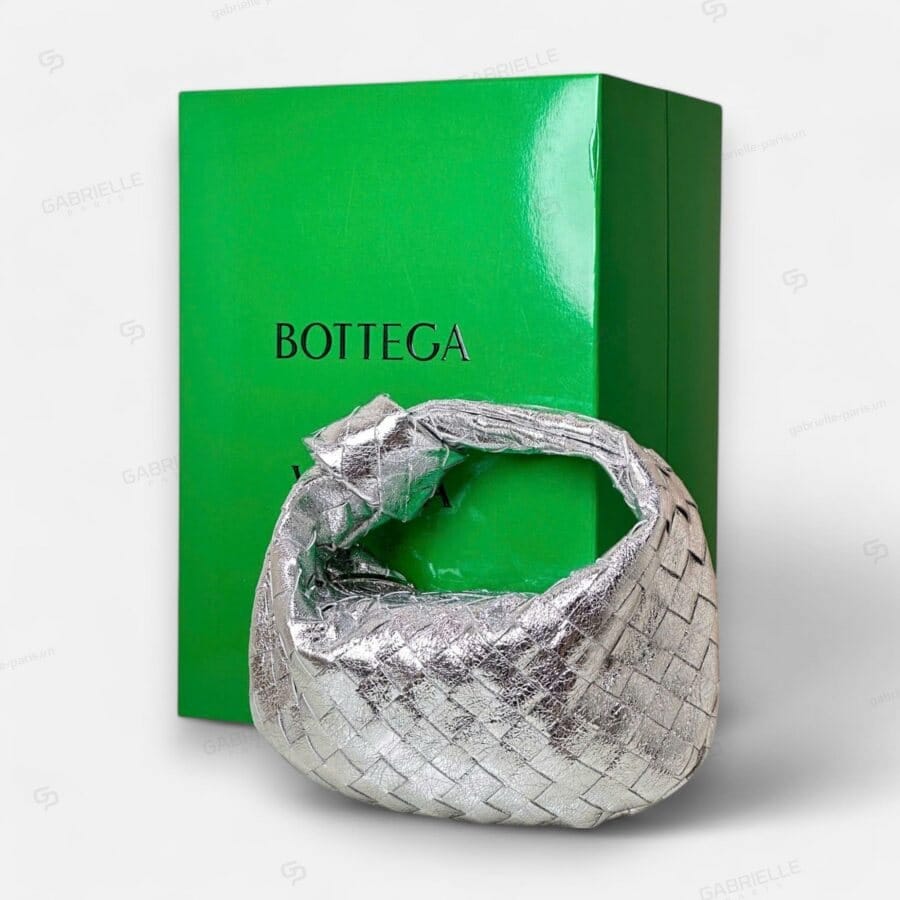 Túi xách Bottega Veneta Jodie Mini màu Bạc da Nappa - Image 2