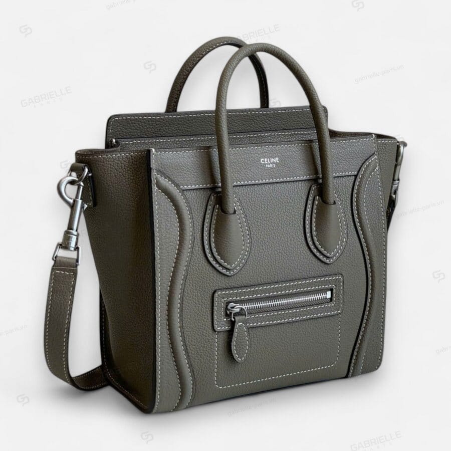 Túi xách Celine Luggage màu Be nhạt da Bò - Image 8