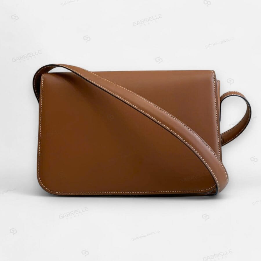 Túi xách Celine Triomphe Saddle Bag màu Nâu da Bê - Image 6