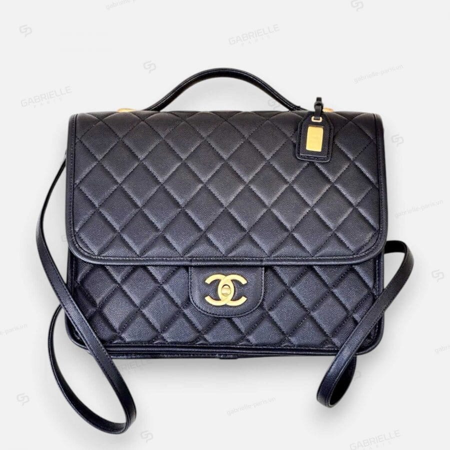 Túi xách Chanel 22K Messenger Backpack màu đen da Caviar