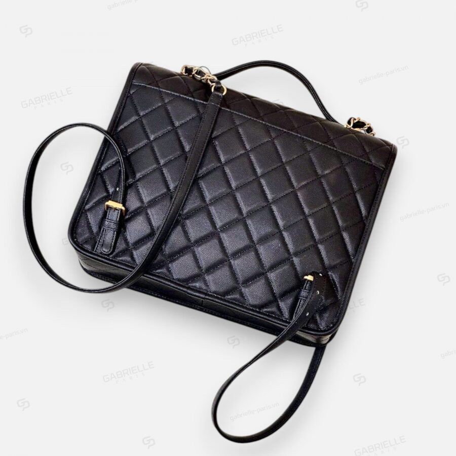 Túi xách Chanel 22K Messenger Backpack màu đen da Caviar - Image 6