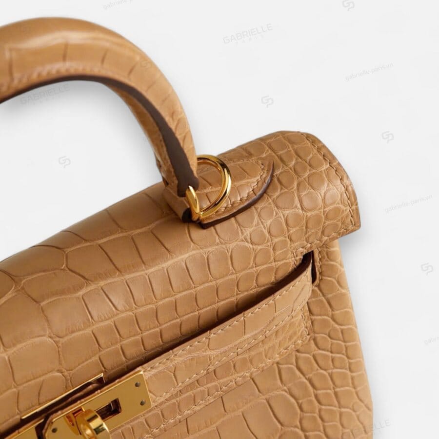 Túi xách Hermes Kelly 25 0M Chai GHW Alligator - Image 3