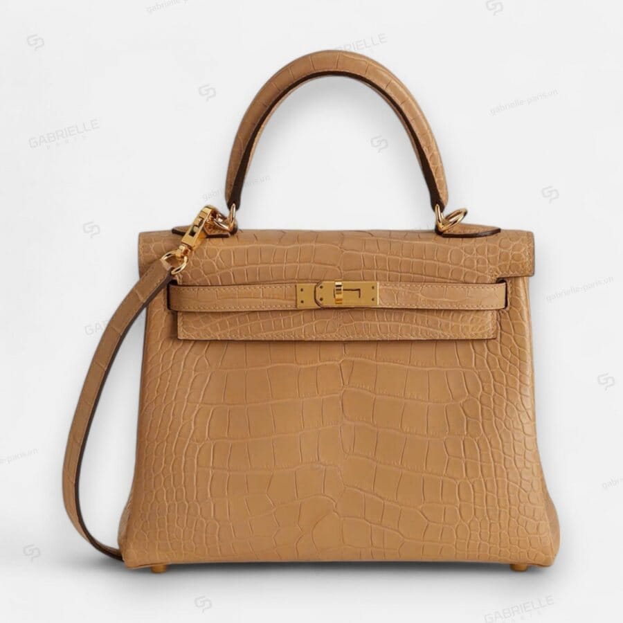 Túi xách Hermes Kelly 25 0M Chai GHW Alligator