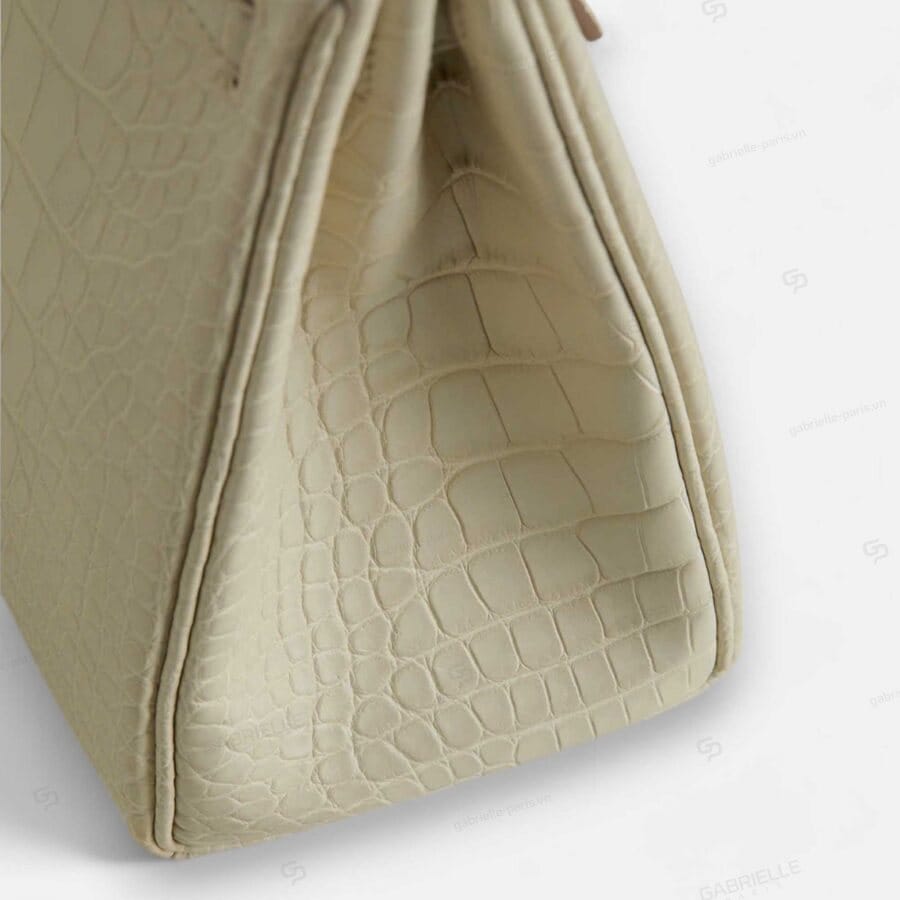 Túi xách Hermes Kelly 25 8L Beton PHW Alligator - Image 5