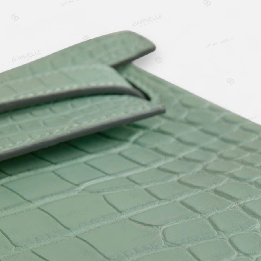 Túi xách Hermes Kelly 25 6U Vert deau PHW Alligator - Image 9