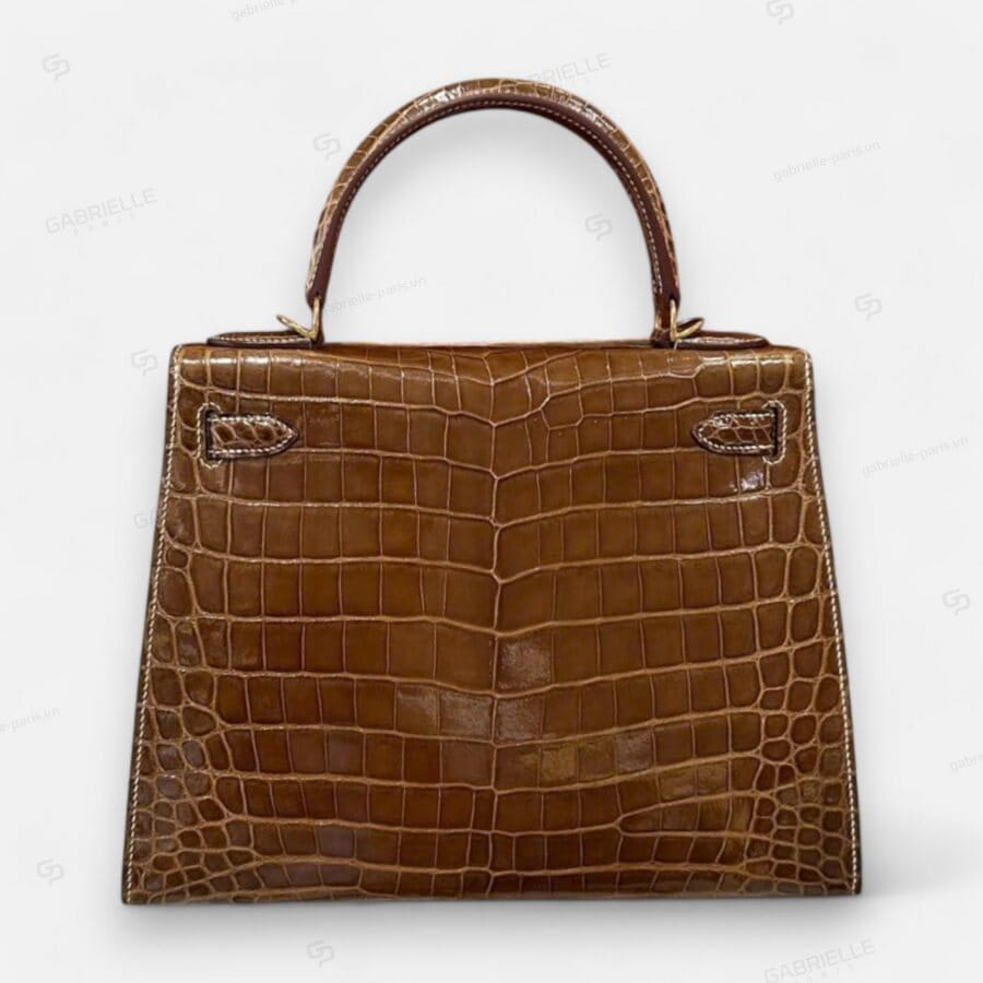 Túi xách Hermes Kelly 28 Ficelle GHW Niloticus - Image 6