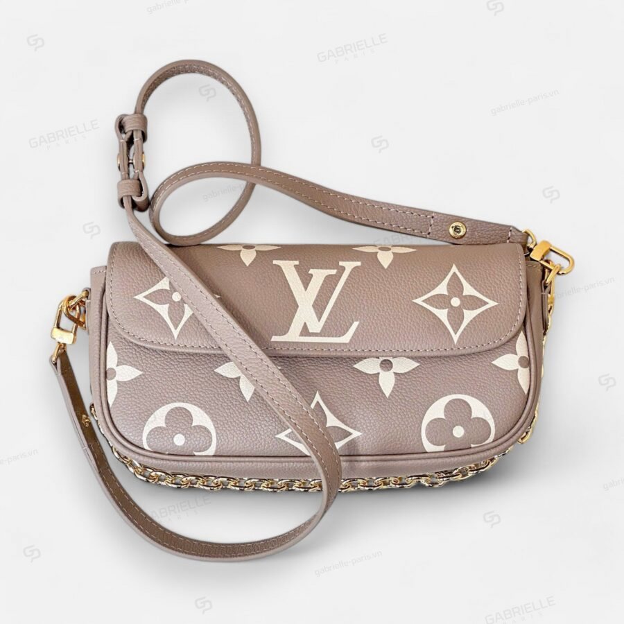 Túi xách Louis Vuitton Ivy WOC Monogram Empreinte màu Xám