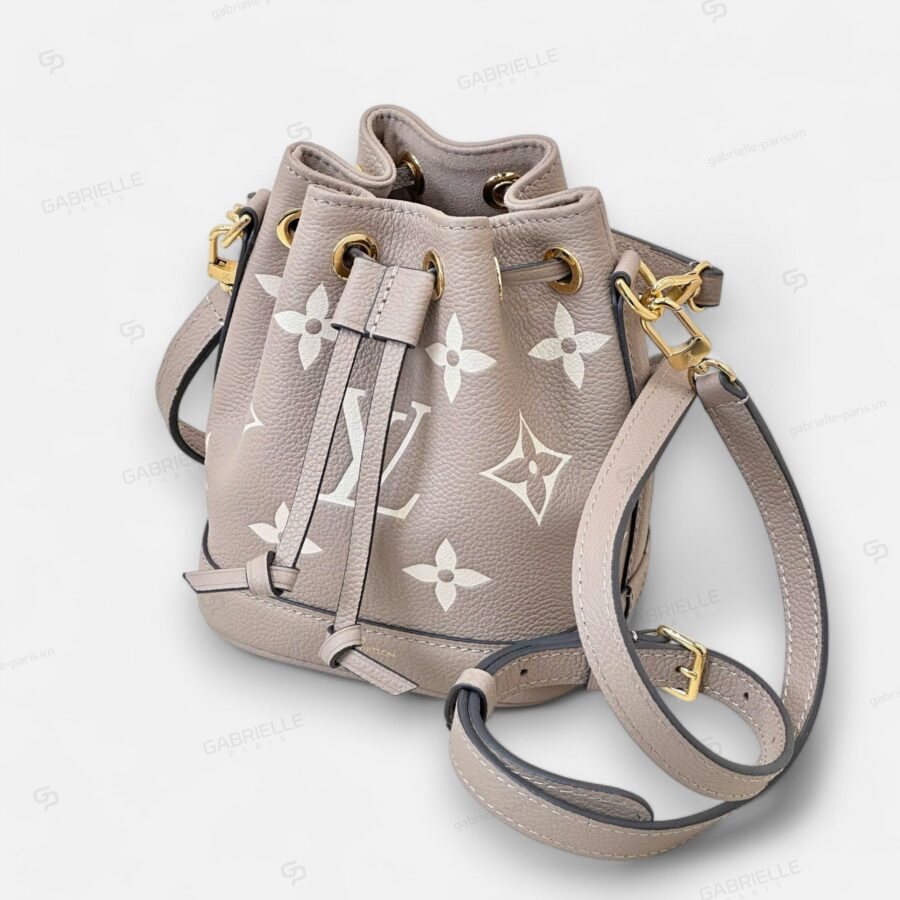 Túi xách Louis Vuitton Nano Noé Bicolor Monogram Empreinte màu Xám - Image 2