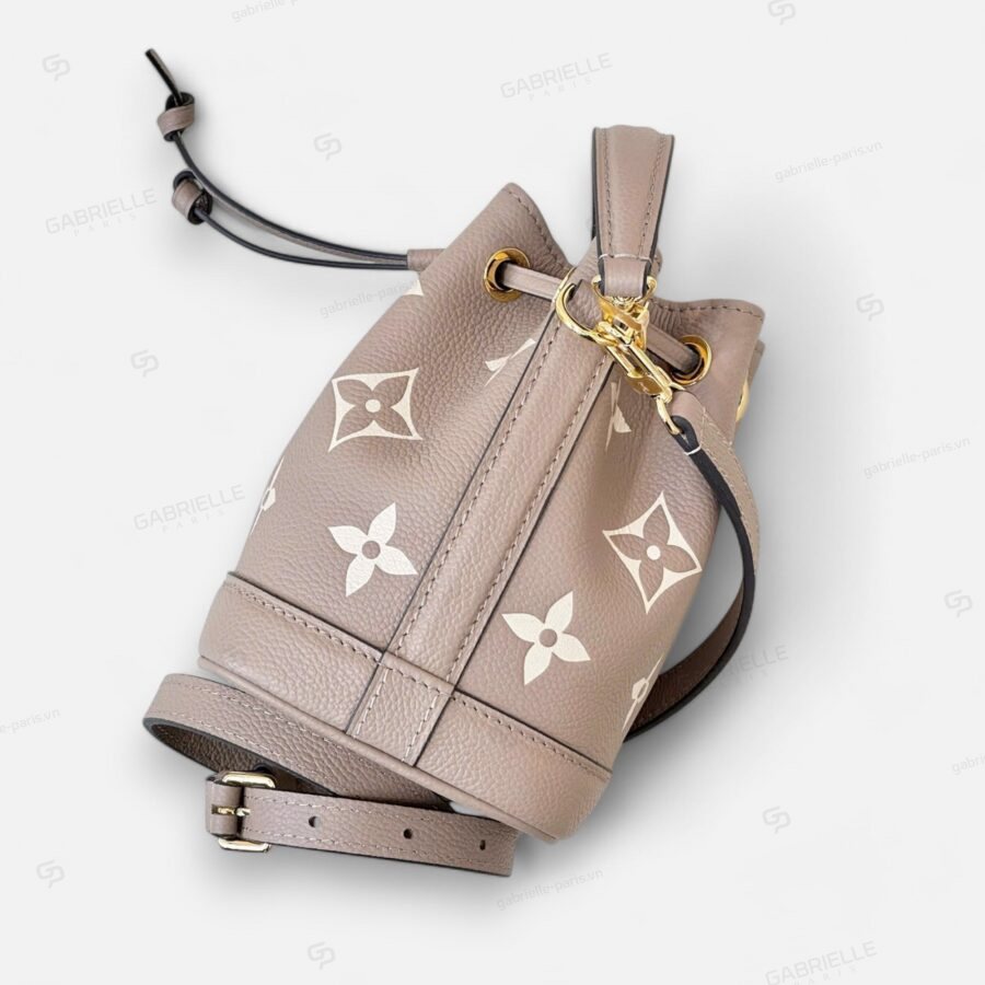 Túi xách Louis Vuitton Nano Noé Bicolor Monogram Empreinte màu Xám - Image 5