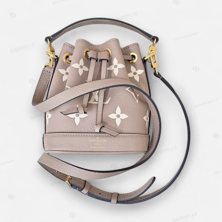 Túi xách Louis Vuitton Nano Noé Bicolor Monogram Empreinte màu Xám - Image 3