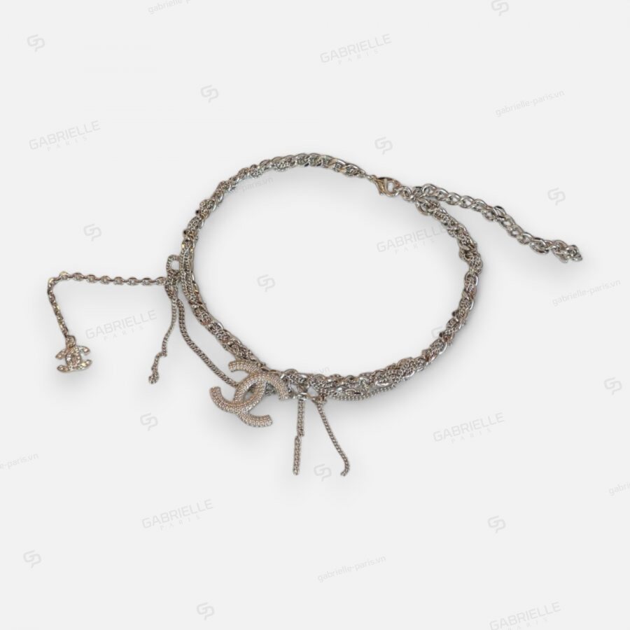 Vòng Cổ Chanel 22B Choker Bạc - Image 4