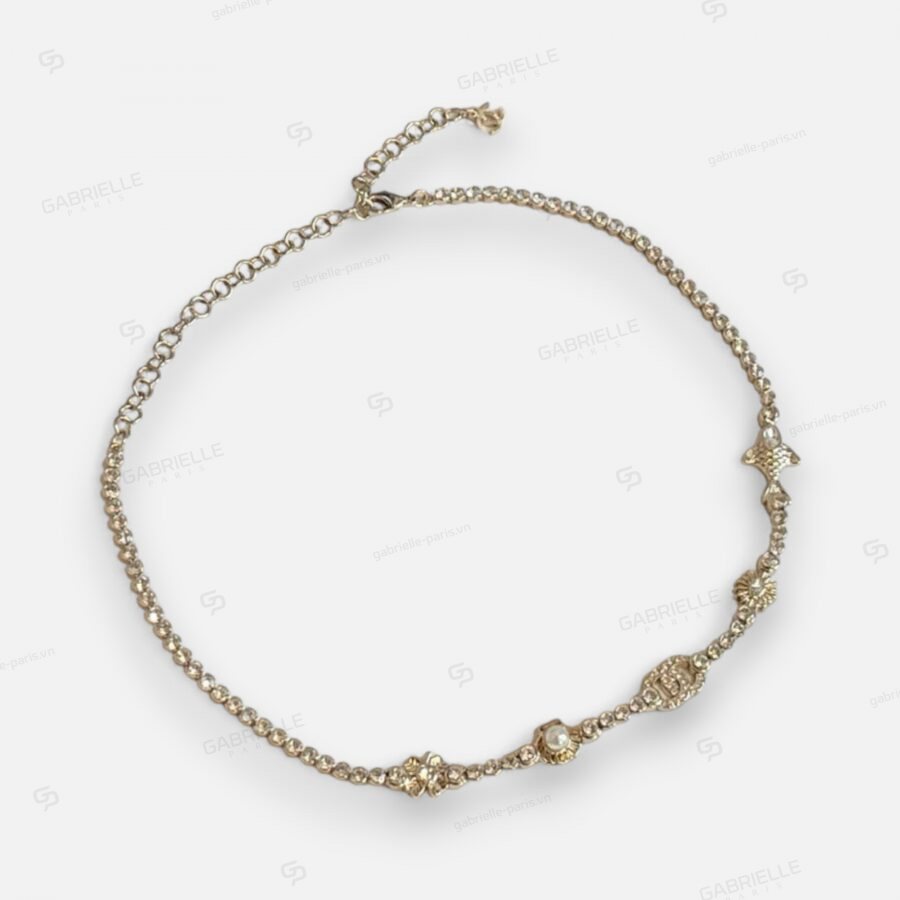 Vòng Cổ Chanel 25C Sea Life Choker Mạ Vàng