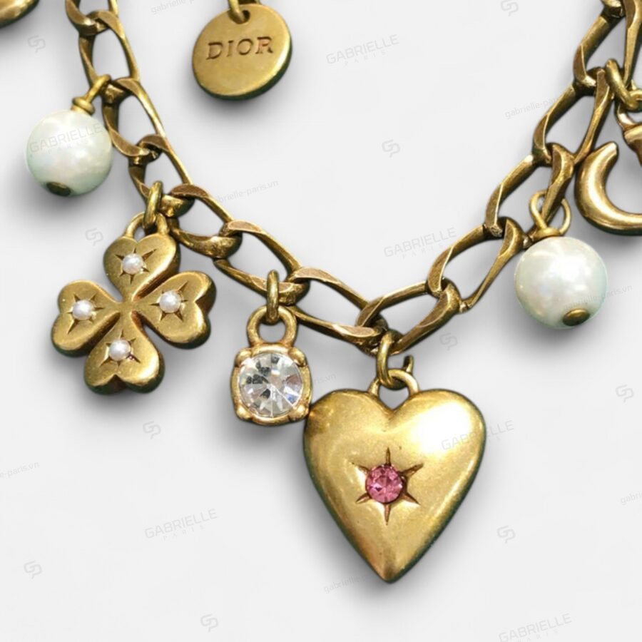 Vòng Tay Dior Lucky Vintage Charm Mạ Vàng - Image 2